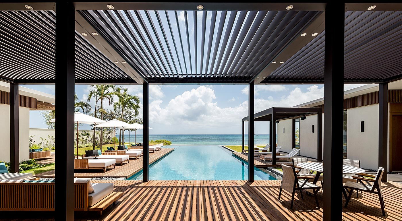 AW2-Silversands-Saint-Georges-Grenade-CROPPED-Beachfront-Villa-Pool-Deck-and-Beach-with-open-Pergolas